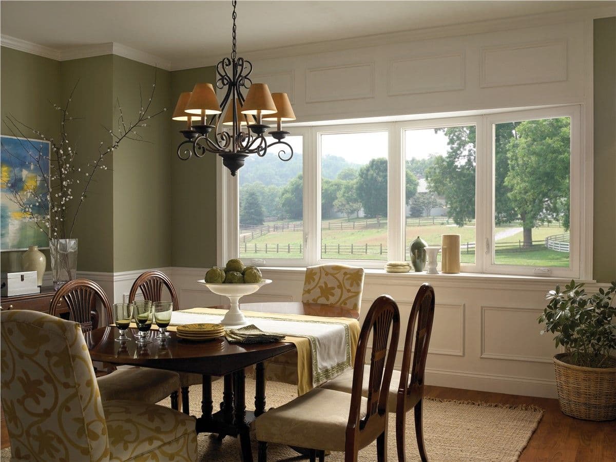 Bow windows are similar to bays but have even more glass panes, creating a gentle curve that’s timeless and elegant