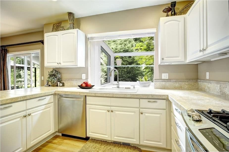 white kitchen cabinet