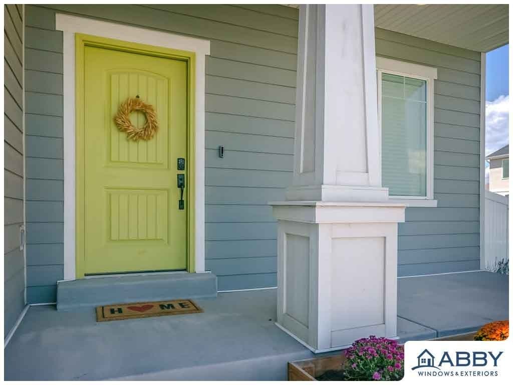 green yellow door