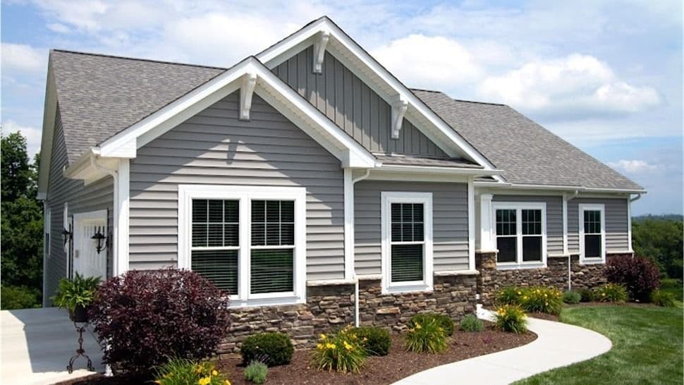 stone and grey house